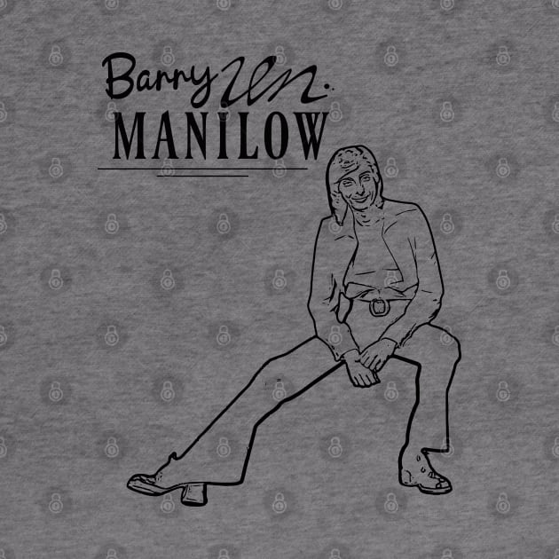 Barry manilow // Black retro by Degiab
